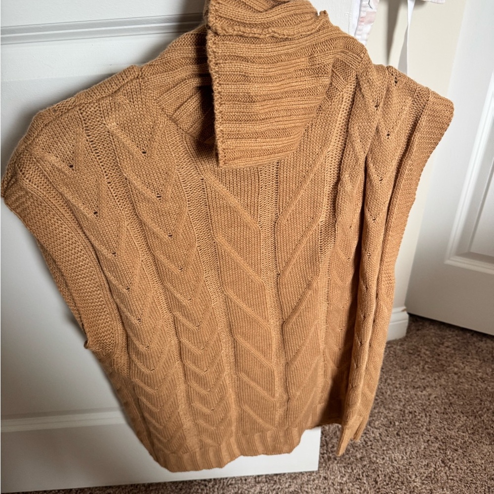 Cozy Tan Sweater Vest